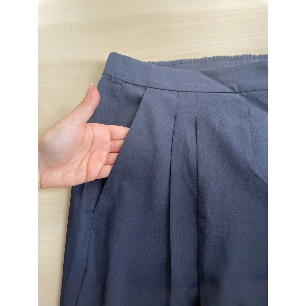 NWT Ministry Of Supply Swift Drape Pants Black‎ Size 4 Pleated Lightweight